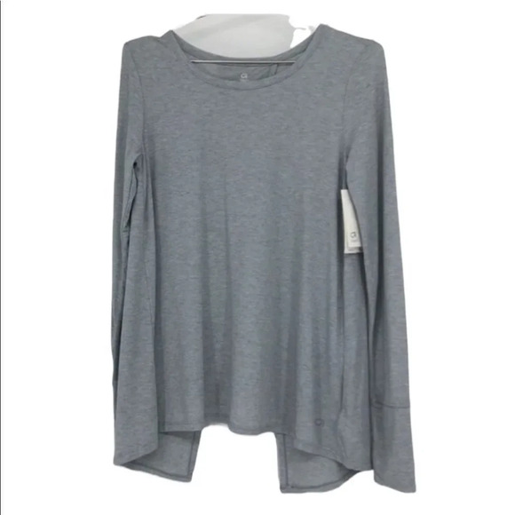 NWT Gapfit grey slit back long  sleeve lyocell lightweight activewear shirt - Picture 3 of 16